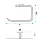 Fürdőszoba Fogas Ring 110 Til Brush Gold 7