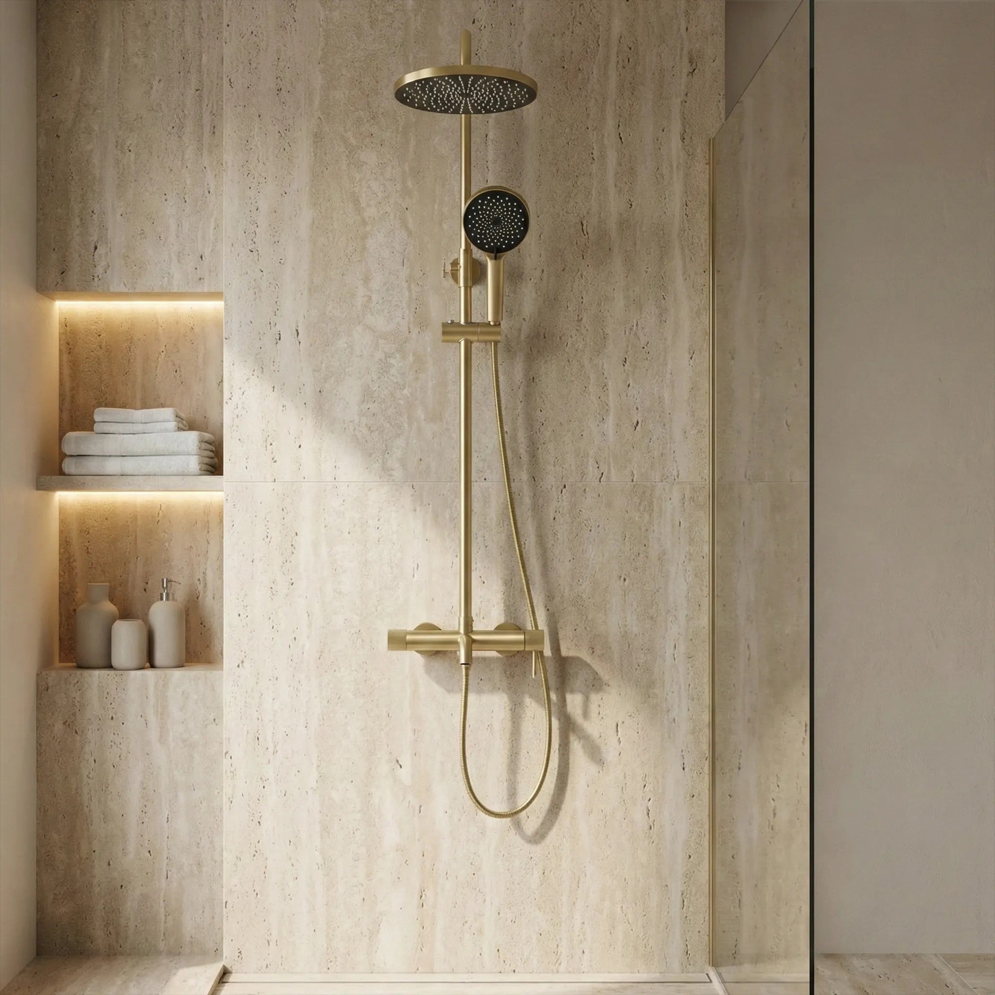 Zuhanyszett Rea Lungo Stripe Brush Gold 7