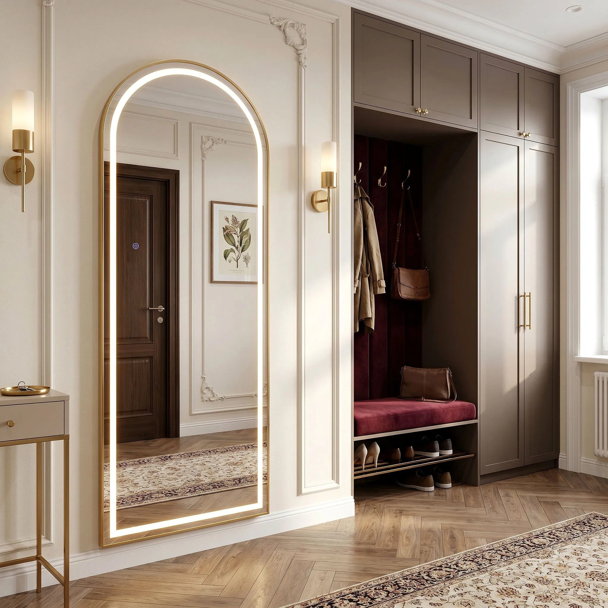 Tükör LED Orbit 50x160cm Brush Gold 7