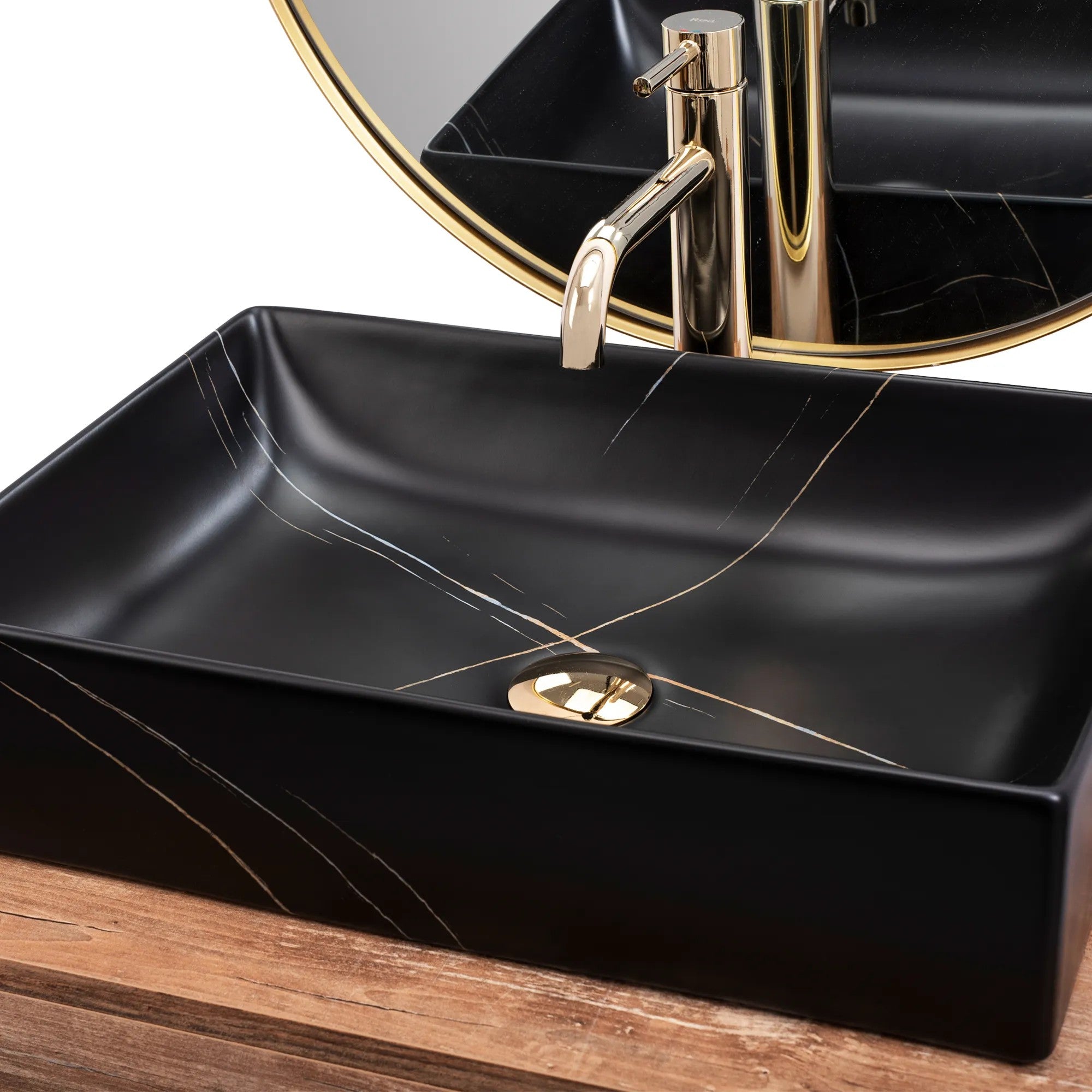 Pultos Mosdó REA Inga Black Marble Mat 7