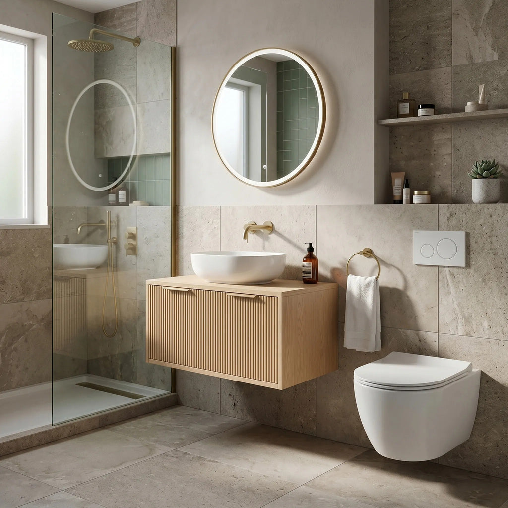 Mosdószekrény Rea Core 80cm Beige 7