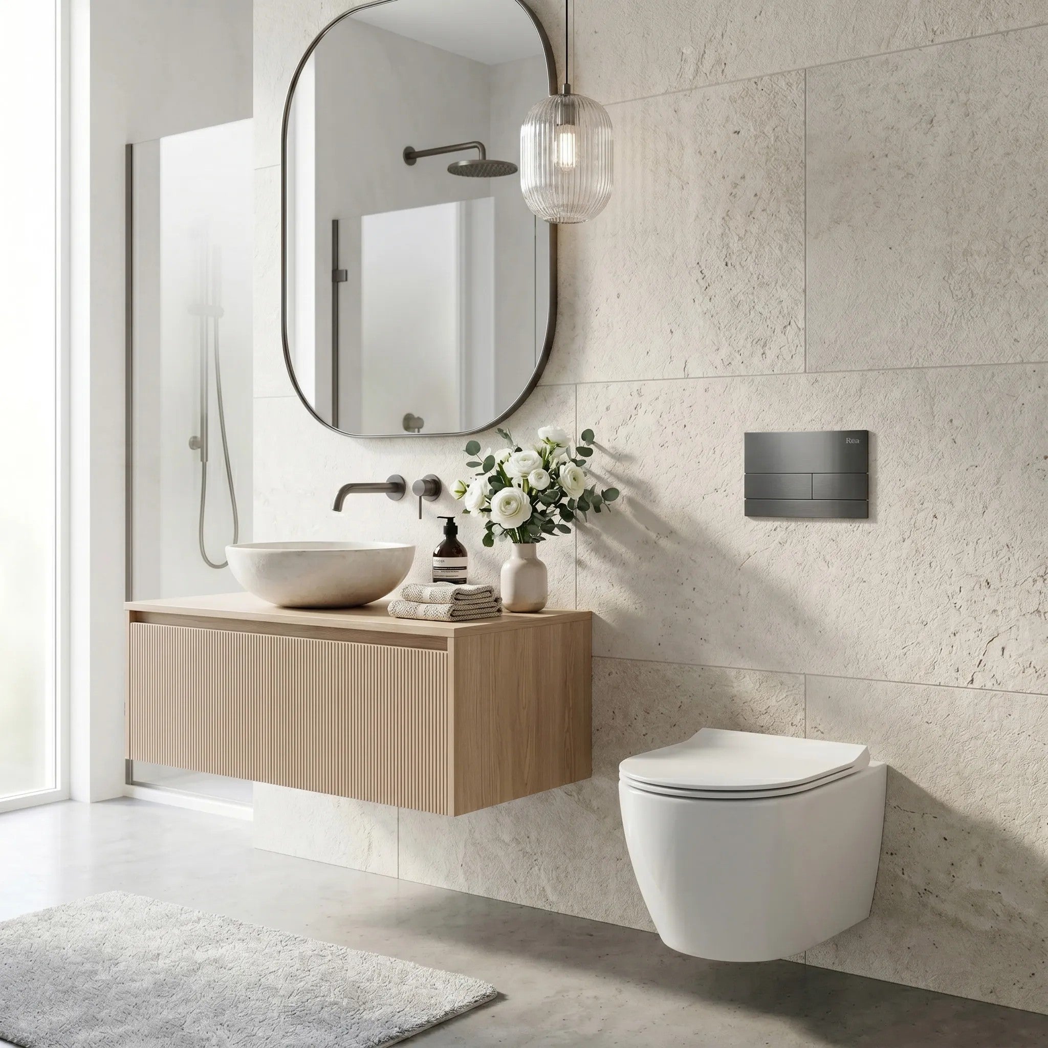 Beépíthető WC Tartókeret Szett Slim 024N T Titan Nyomólappal 7