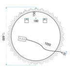 LED Tükör 60cm YH-3564 7
