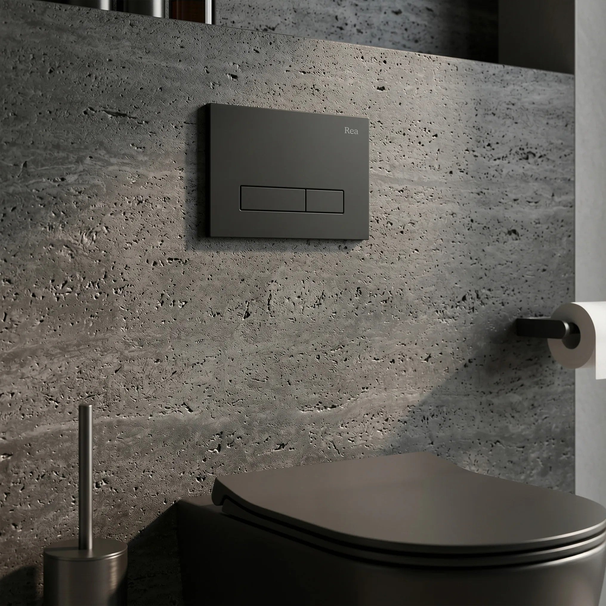 Beépíthető WC Tartókeret Szett Slim 024N HD Black Nyomólappal 7