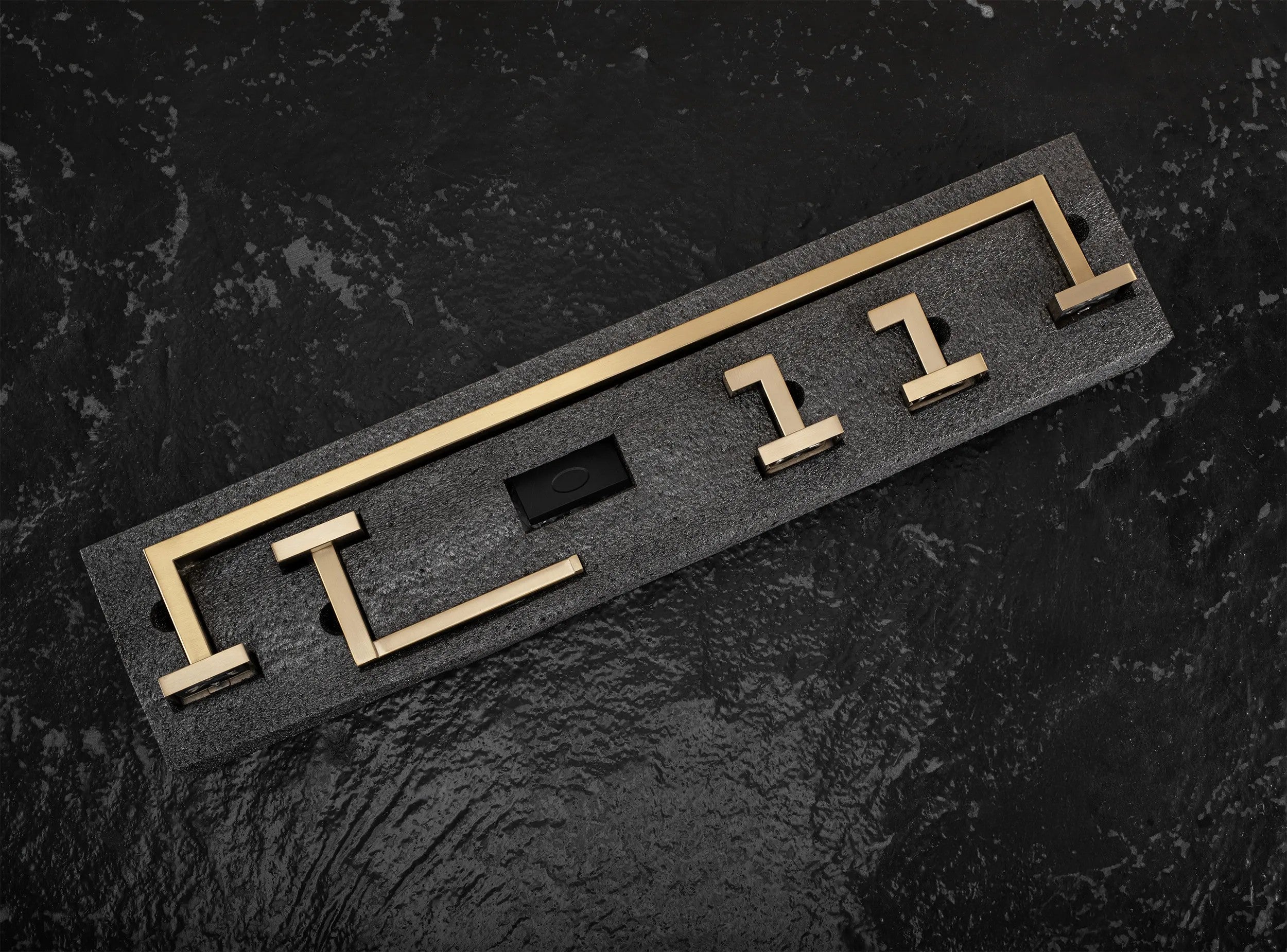 Fürdőszobai Kiegészítő Szett Rio Brush Gold 4 Darabos 7