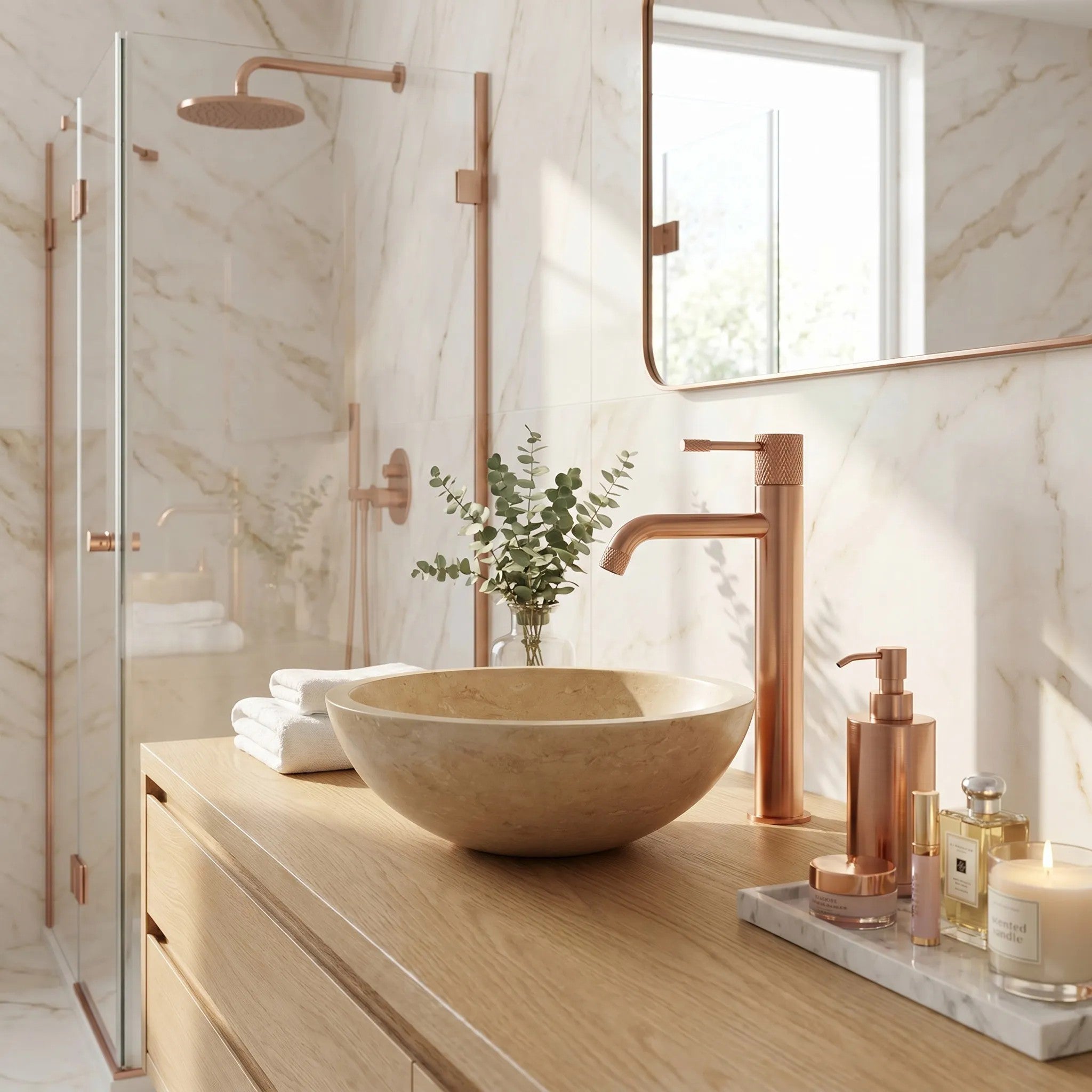 Fürdőszobai Csaptelep Rea Venti Brush Copper High 7