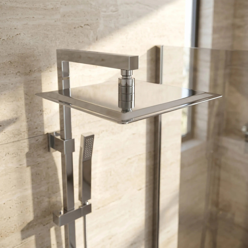 Négyzet Alakú Zuhanyfej REA JS-P015 25cm Chrome 7