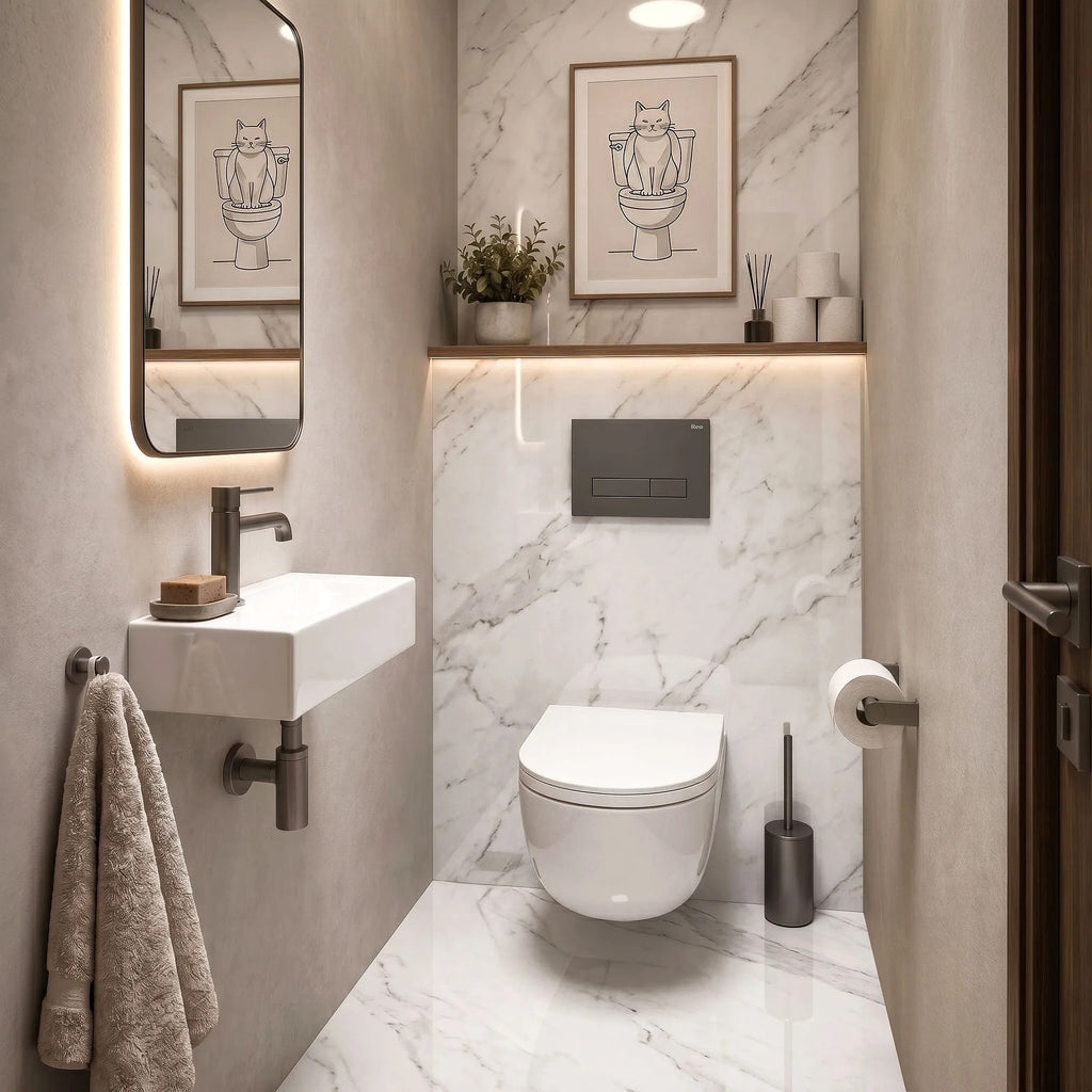 Beépíthető WC Tartókeret Szett Slim 024N HD Titan Nyomólappal 7
