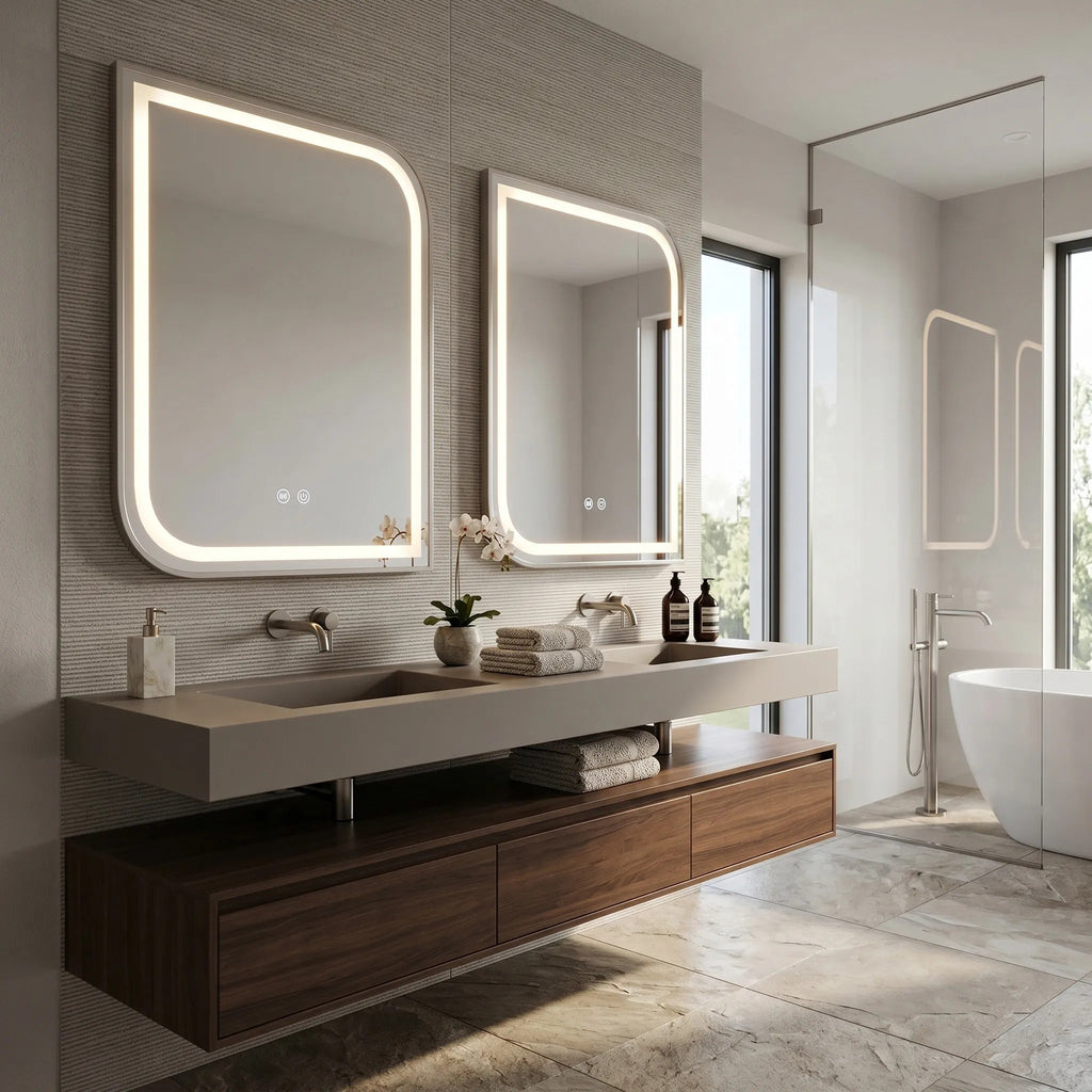 LED Tükör ZONE 80x60 BRUSH NICKEL 7