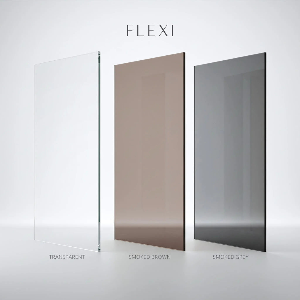 Zuhanyfal Rea Flexi Transparent / Black 90 7