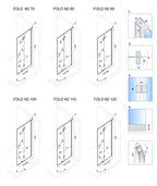 Összecsukható Zuhanykabin Rea Fold N2 80 X 110 7