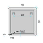 LED Tükör 70x70cm TOP-2 7