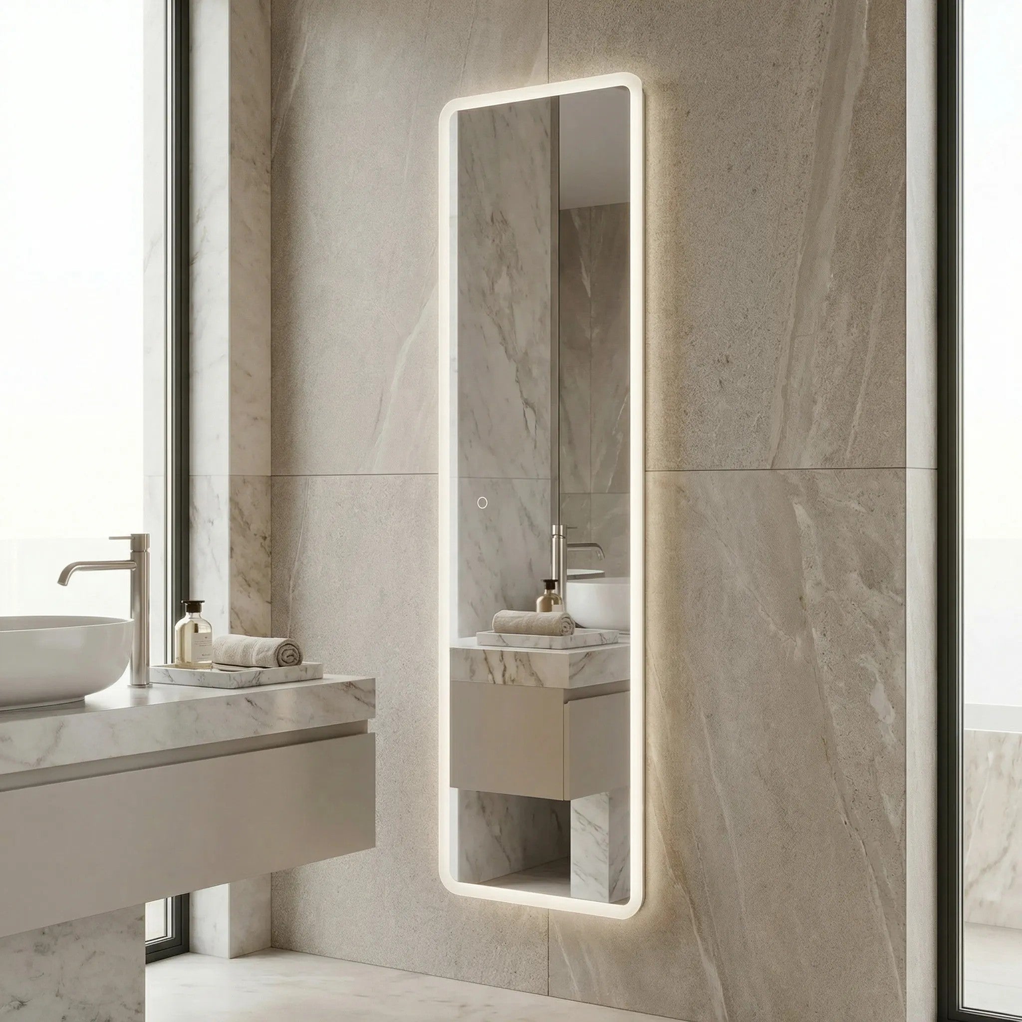 LED Tükör 150x50cm MOL-SQ 7