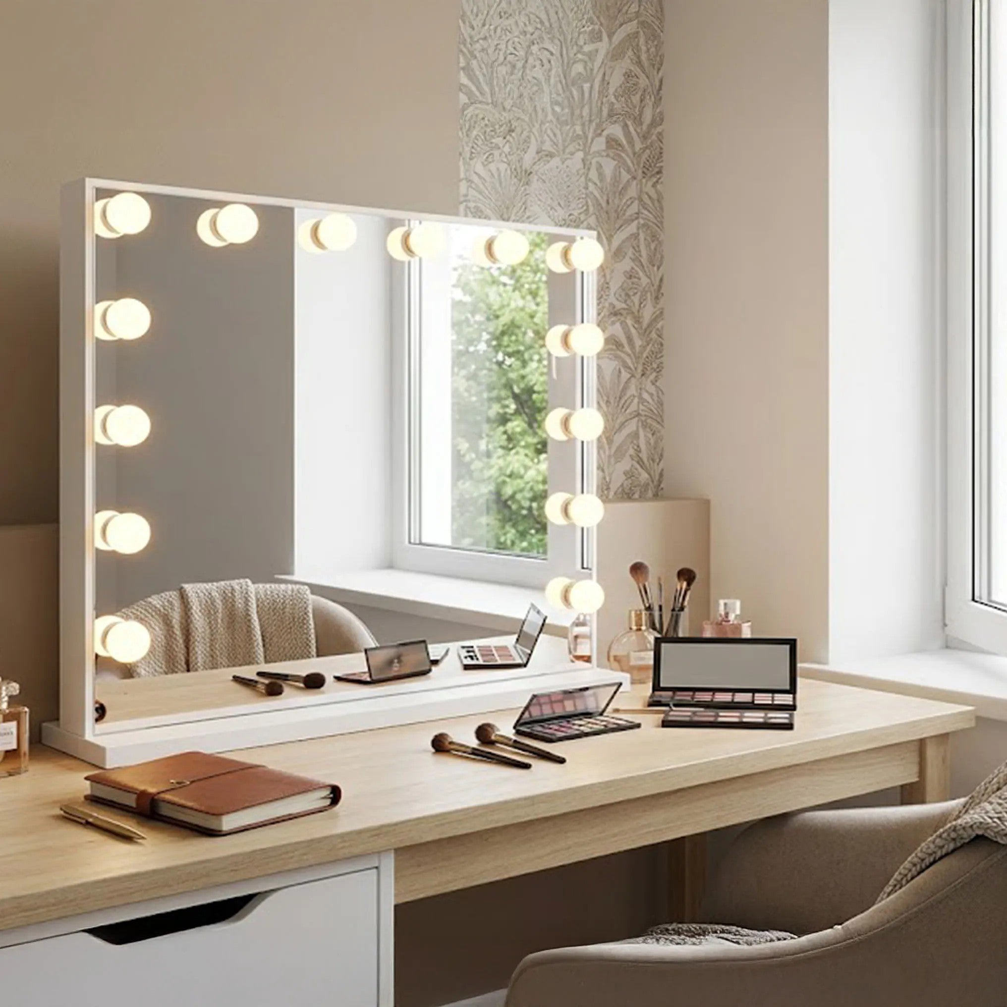 LED Tükör HOLLYWOOD White 80x60 7