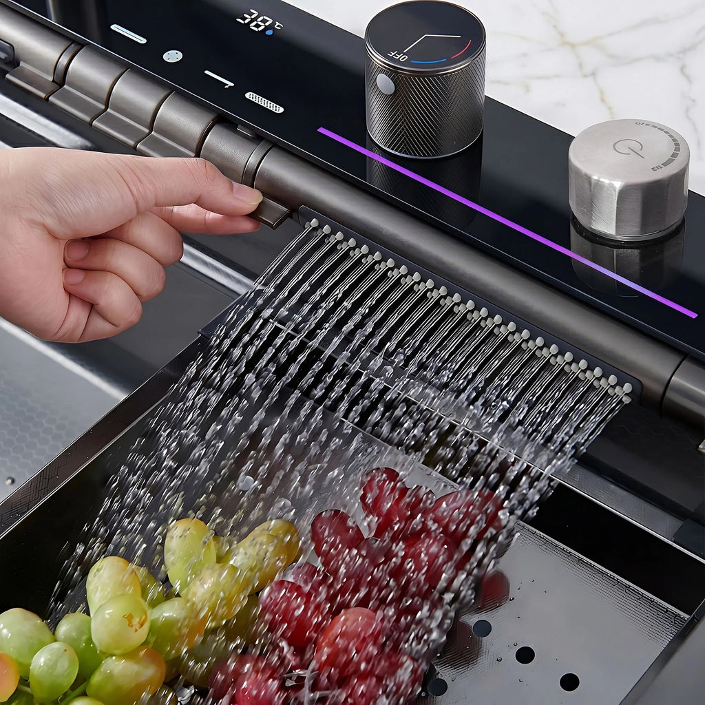 Multifunkciós 10 Az 1-ben Acél Mosogató REA Alonzo Fekete 7