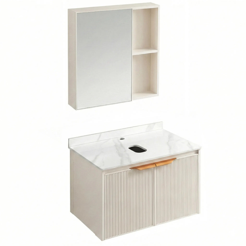 Fürdőszobabútor Szett Pulttal Marti 60cm Beige 7
