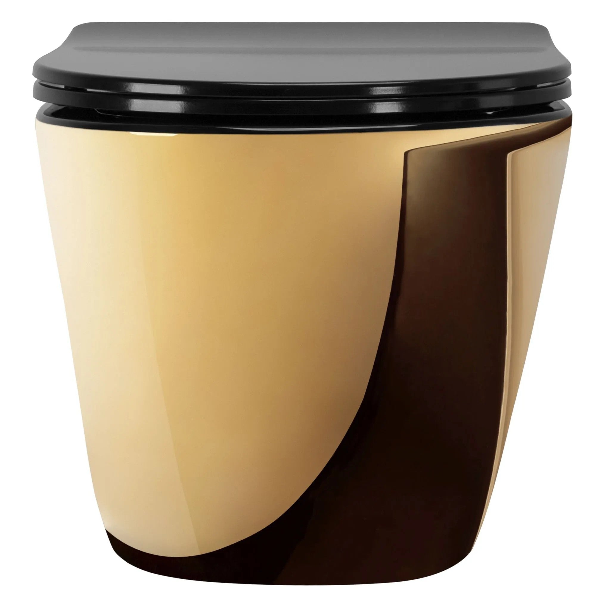Függesztett WC Carlo Mini Flat Gold/Black 7