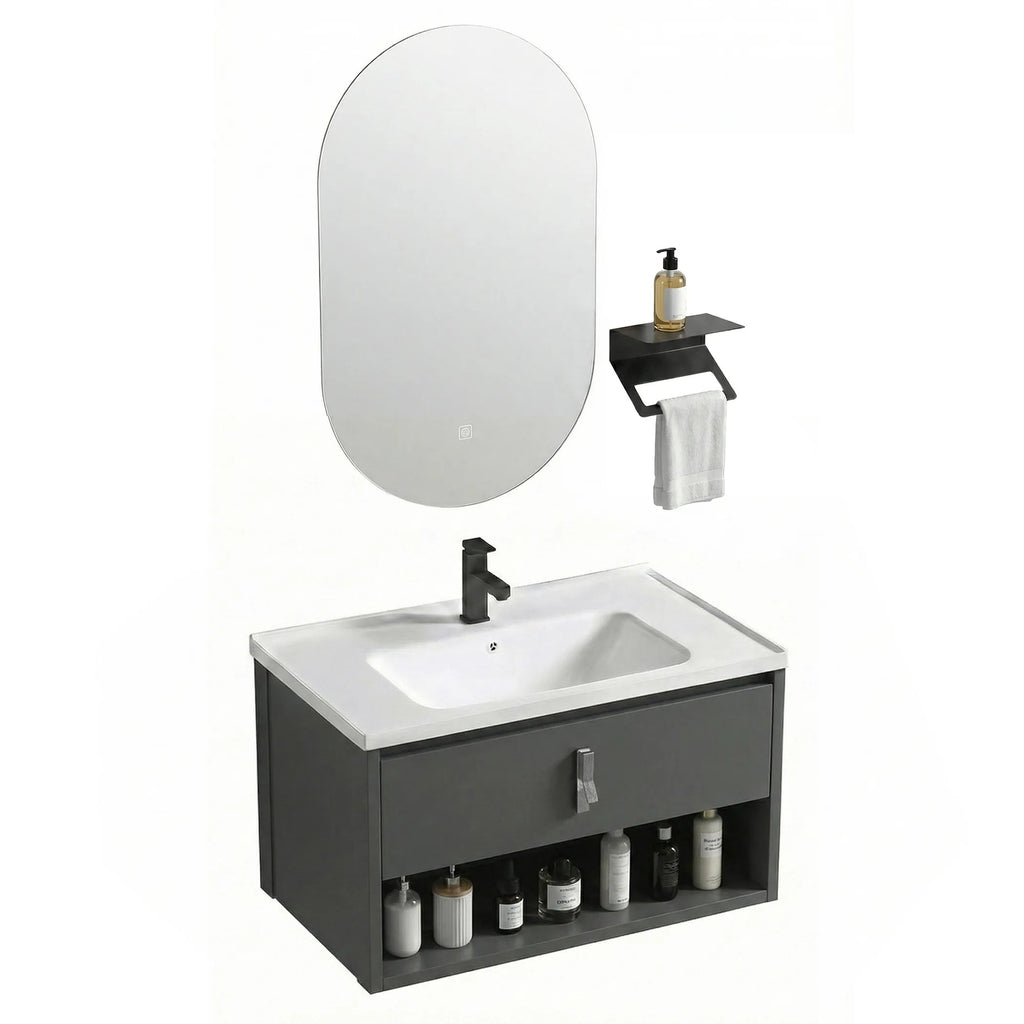Fürdőszobabútor Szett Mosdóval Toledo 60cm Grey 7