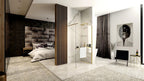 Zuhanyfal Rea Aero Gold N 110 Walk In + EVO 7