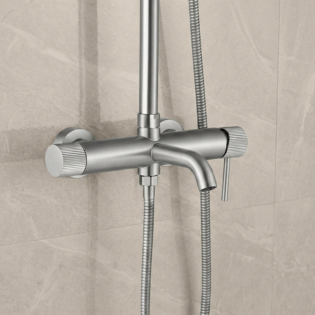 Zuhanyszett Rea Lungo Stripe Brush Nickel 7