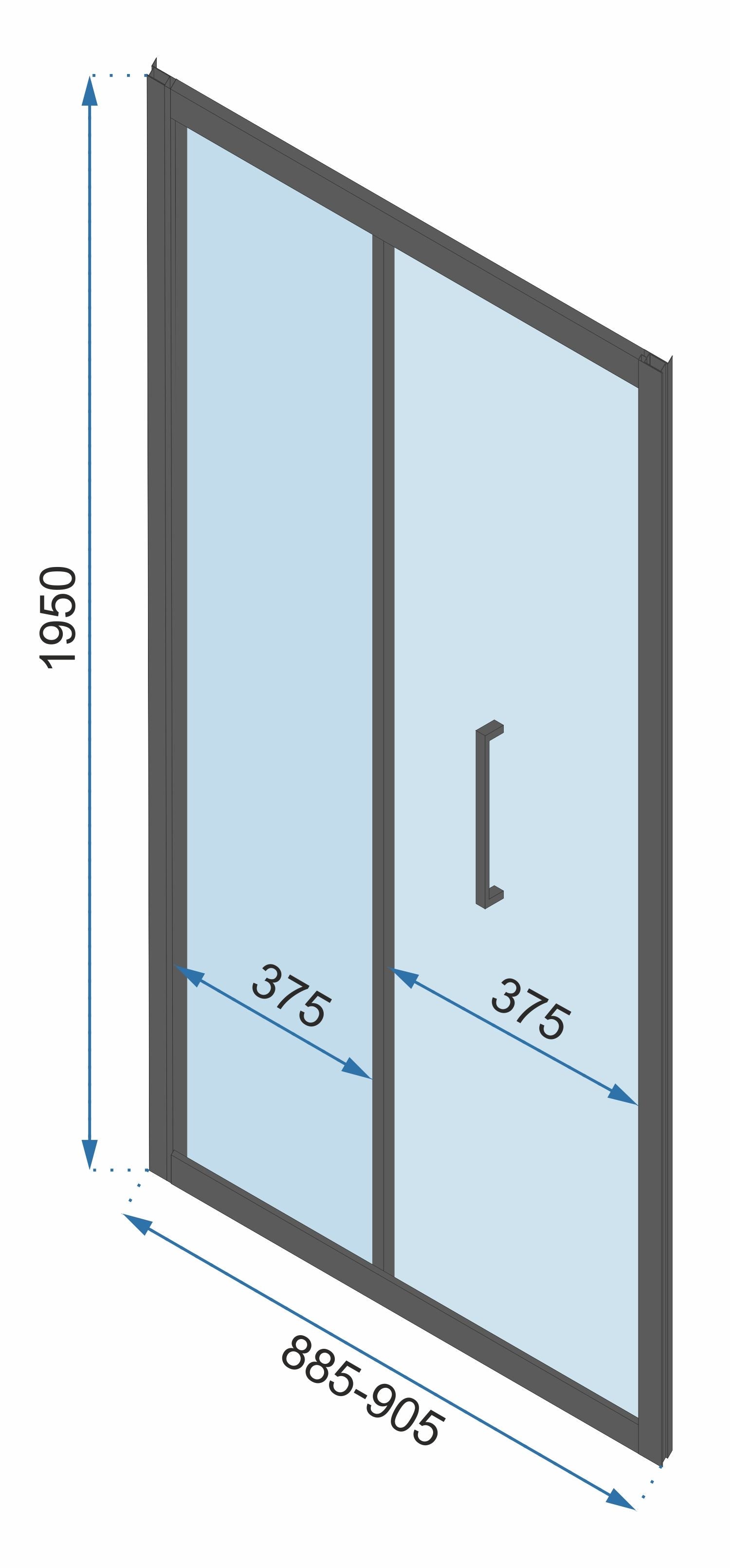 Sarok Zuhanykabin Rapid Fold 100x80 7