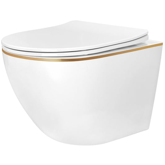 Wc Csésze Rea Carlo Mini Tornado Nfq Gold Edge 1