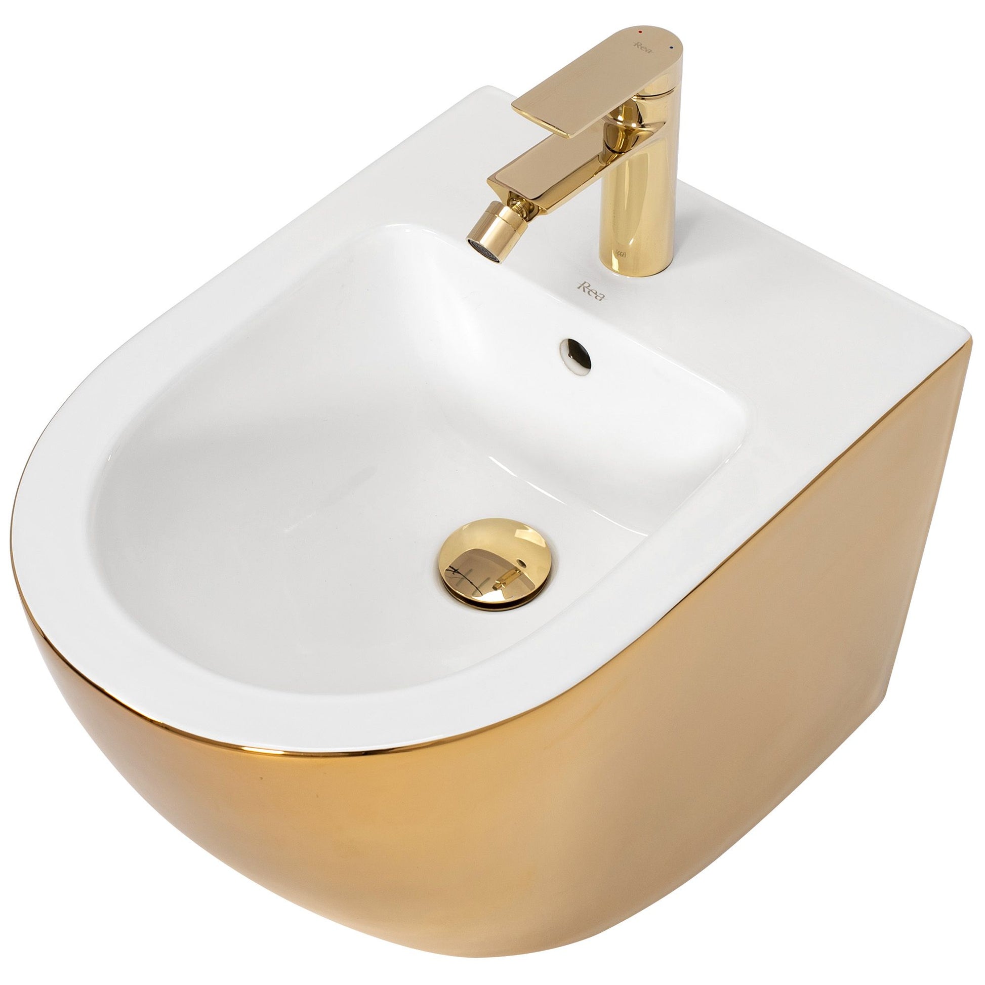 Wc Csésze Carlo Flat + Bidé Carlo Mini Gold/white Készlet 3