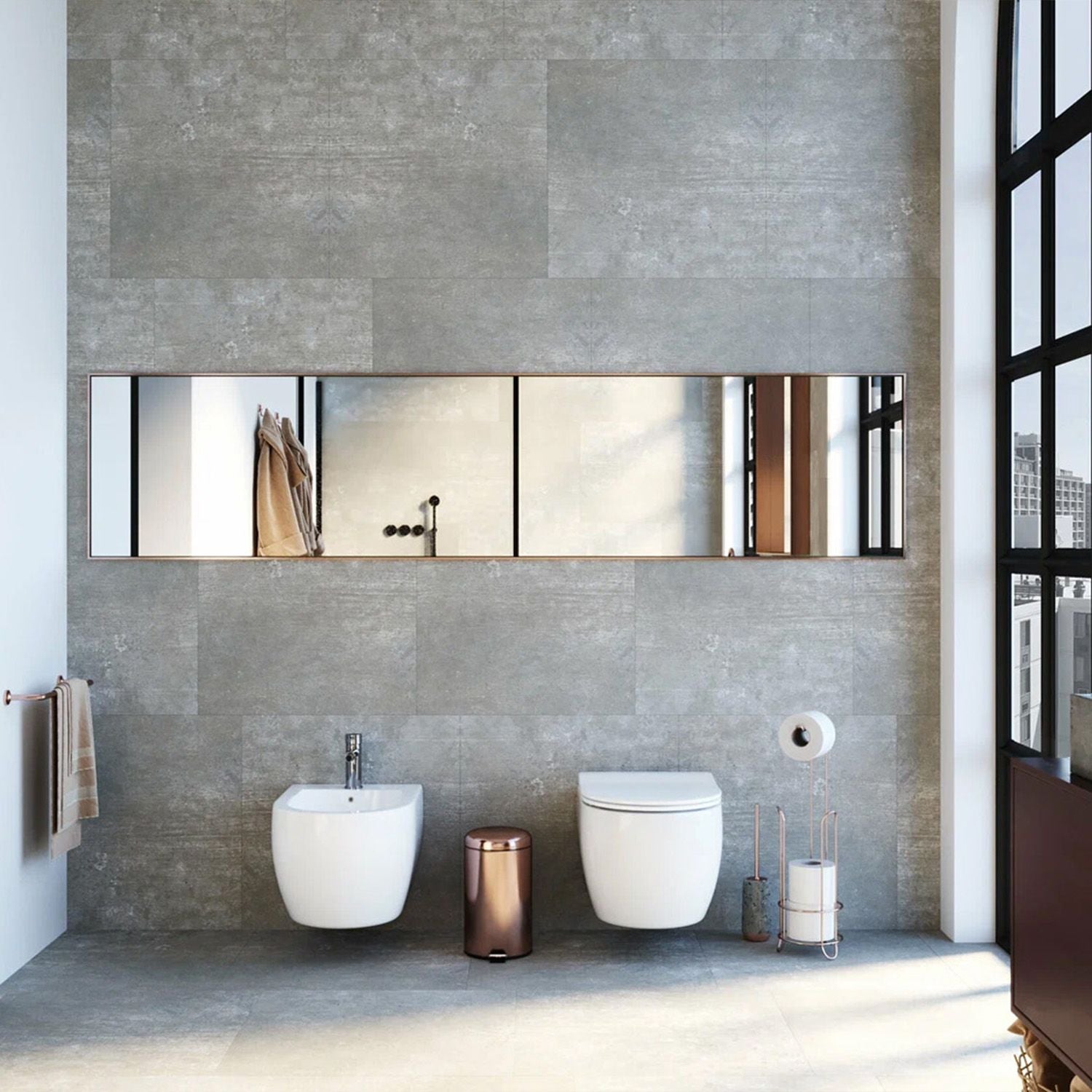 Wc Csésze Wc Carlo Flat Mini Rimless + Bidé Carlo Mini 7