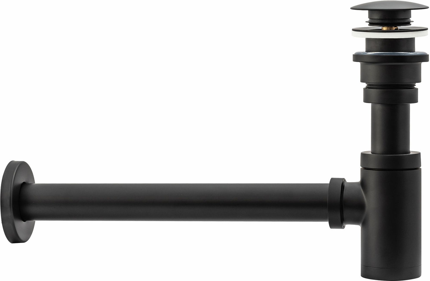 Rea Black Matt Univerzális Mosdószifon Click-clack Leeresztő Szeleppel 2