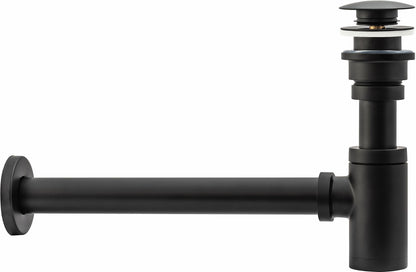 Rea Black Matt Univerzális Mosdószifon Click-clack Leeresztő Szeleppel 2