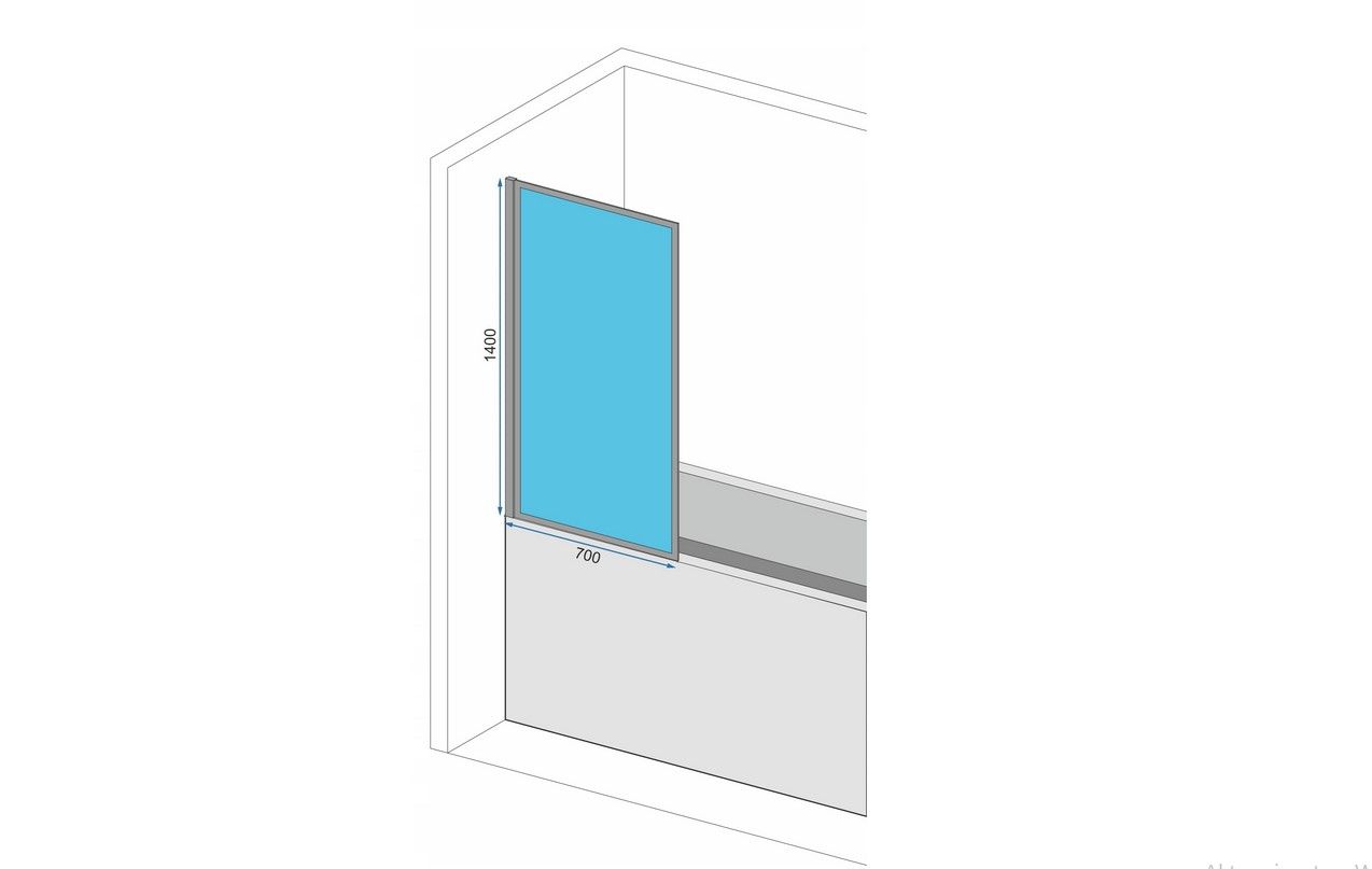 Fürdőkádparaván Rea Elegant Fix Arany 70 Cm 6