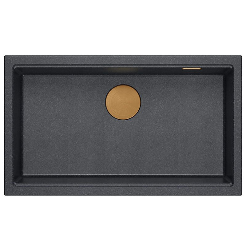Gránit Mosogató Logan 110 Black Metallic Réz 6