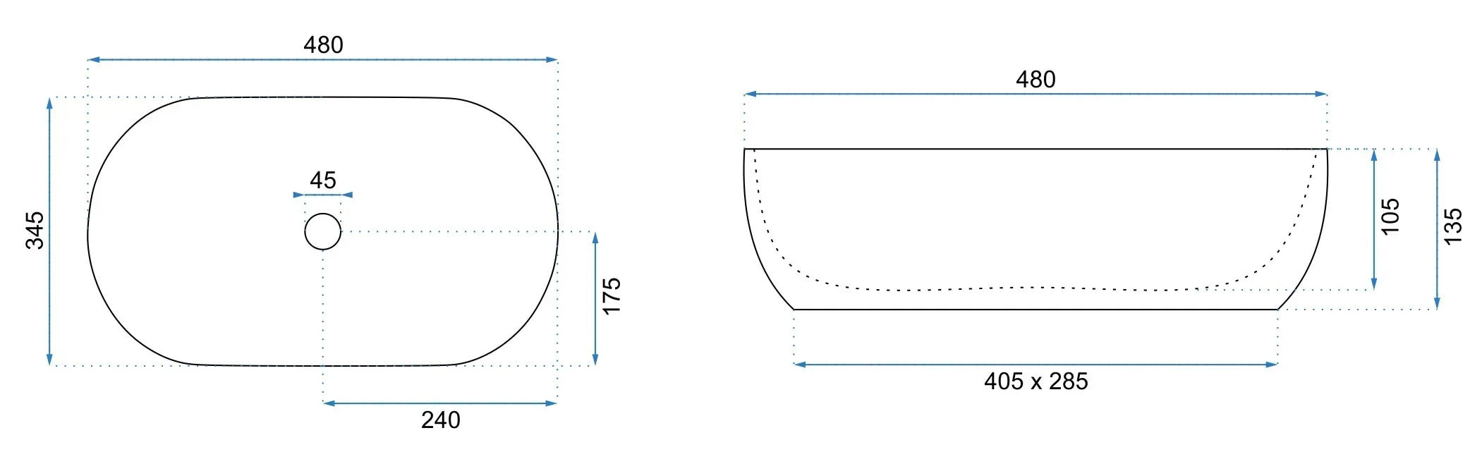 Pultos Mosdókagyló Rea Amelia Sandy 8