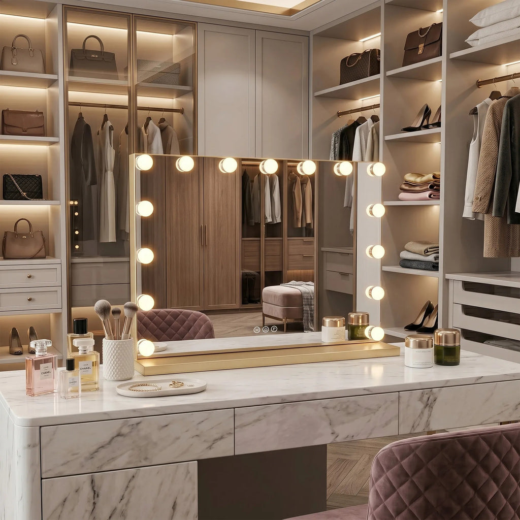 LED Tükör HOLLYWOOD L.Gold 80x60 8