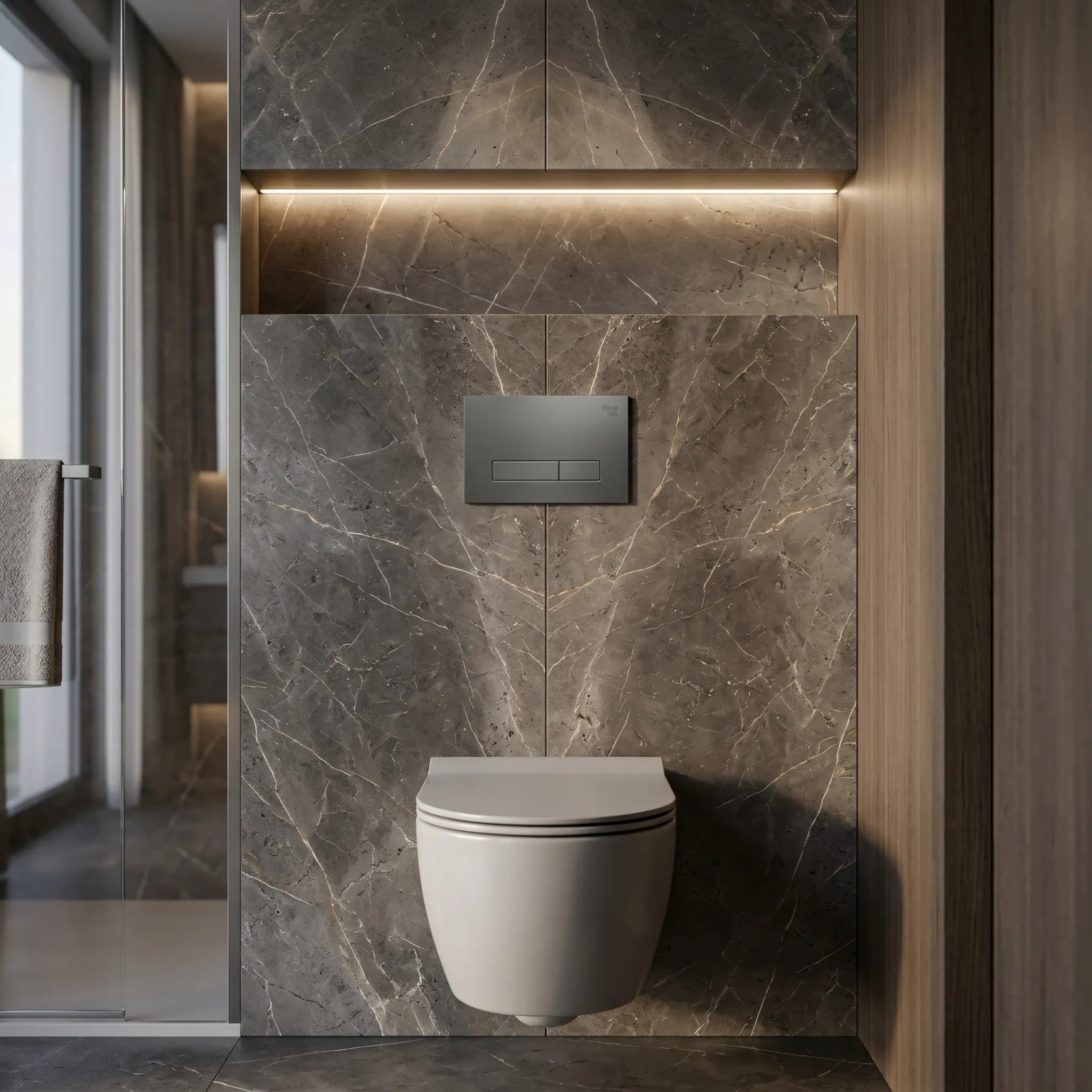 Beépíthető WC Tartókeret Szett Slim 024N HD Titan Nyomólappal 8