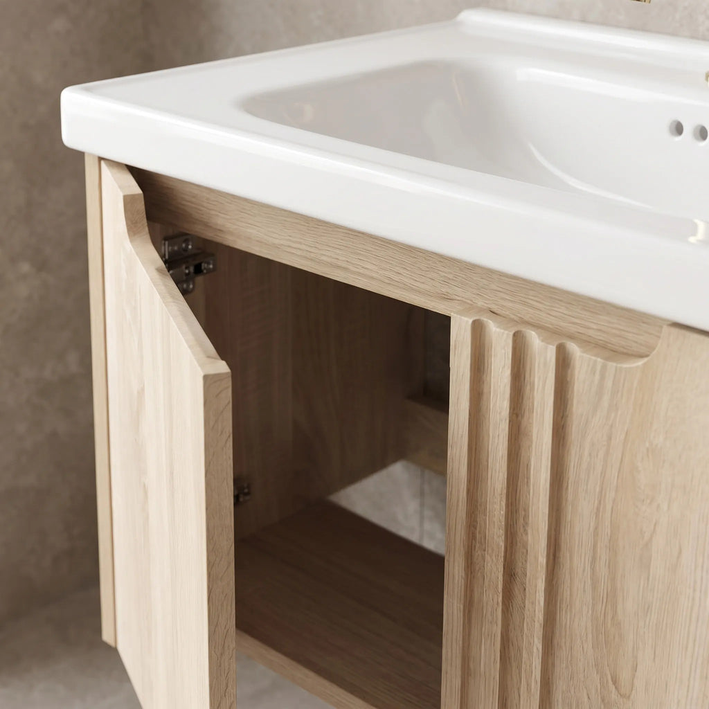 Fürdőszobaszekrény Mosdókagylóval Rea DB86-60L-3 Light 60cm 8
