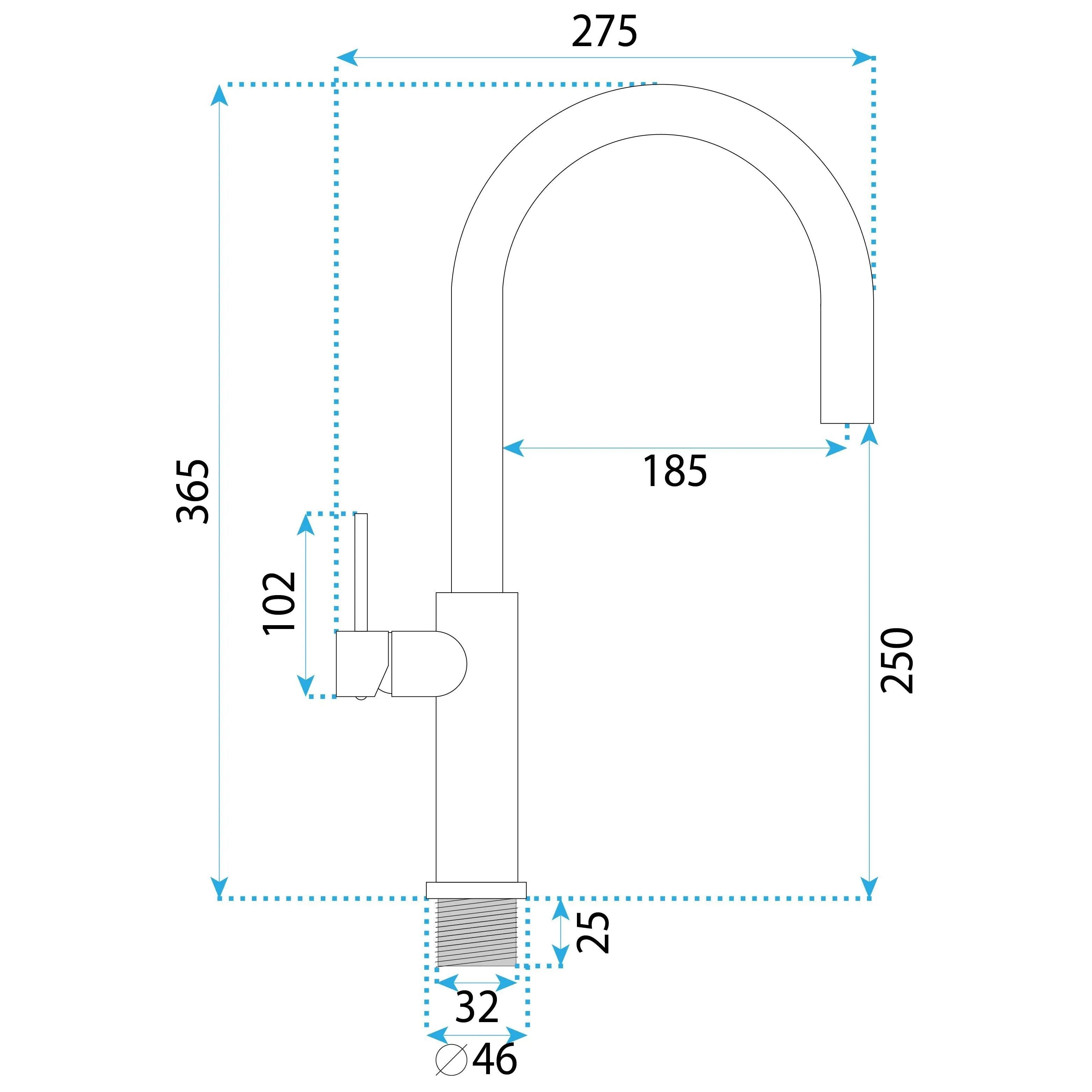 Konyhai Csaptelep REA Rivo Brush Nickel 8