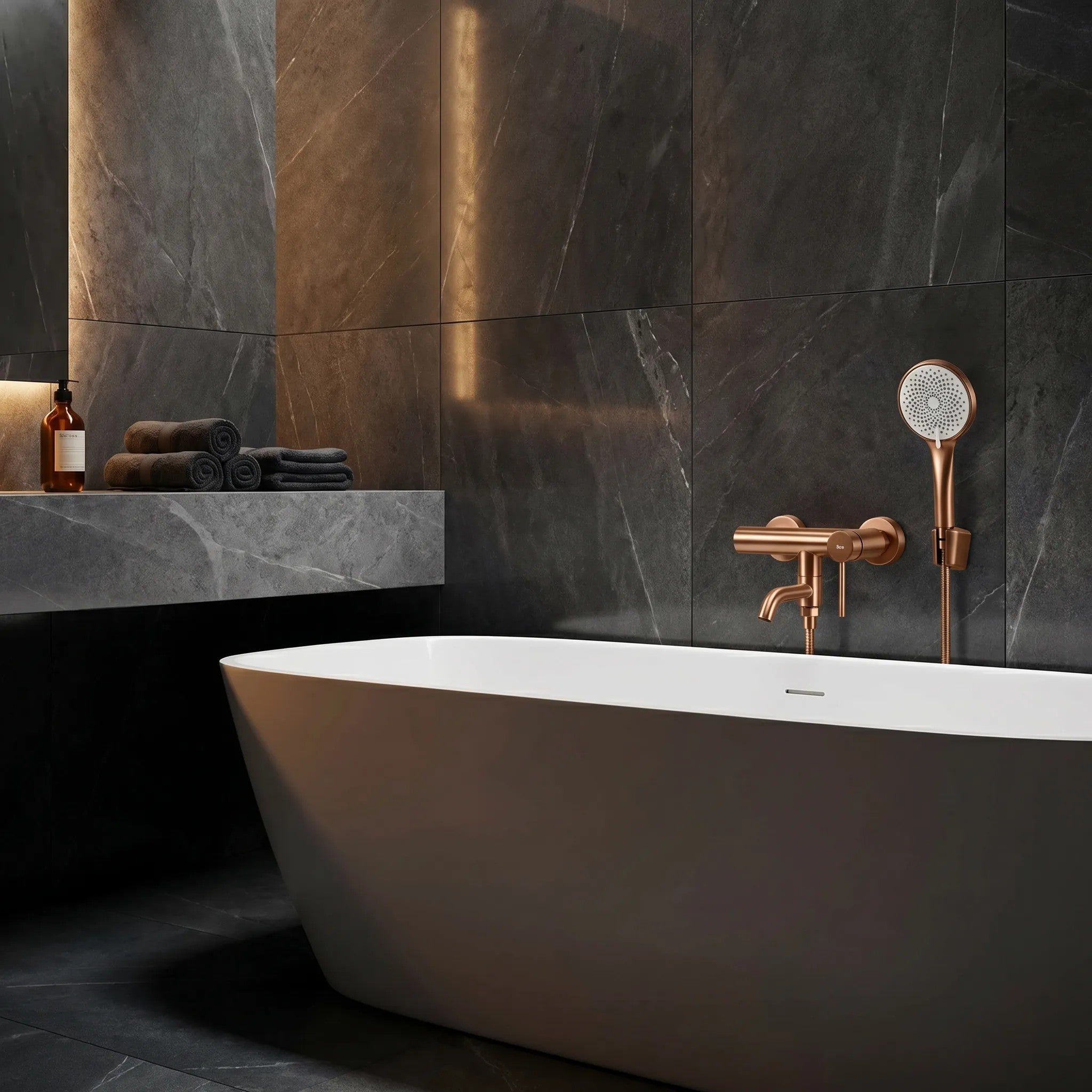 Kádtöltő Csaptelep Rea Clif Brushed Copper 8