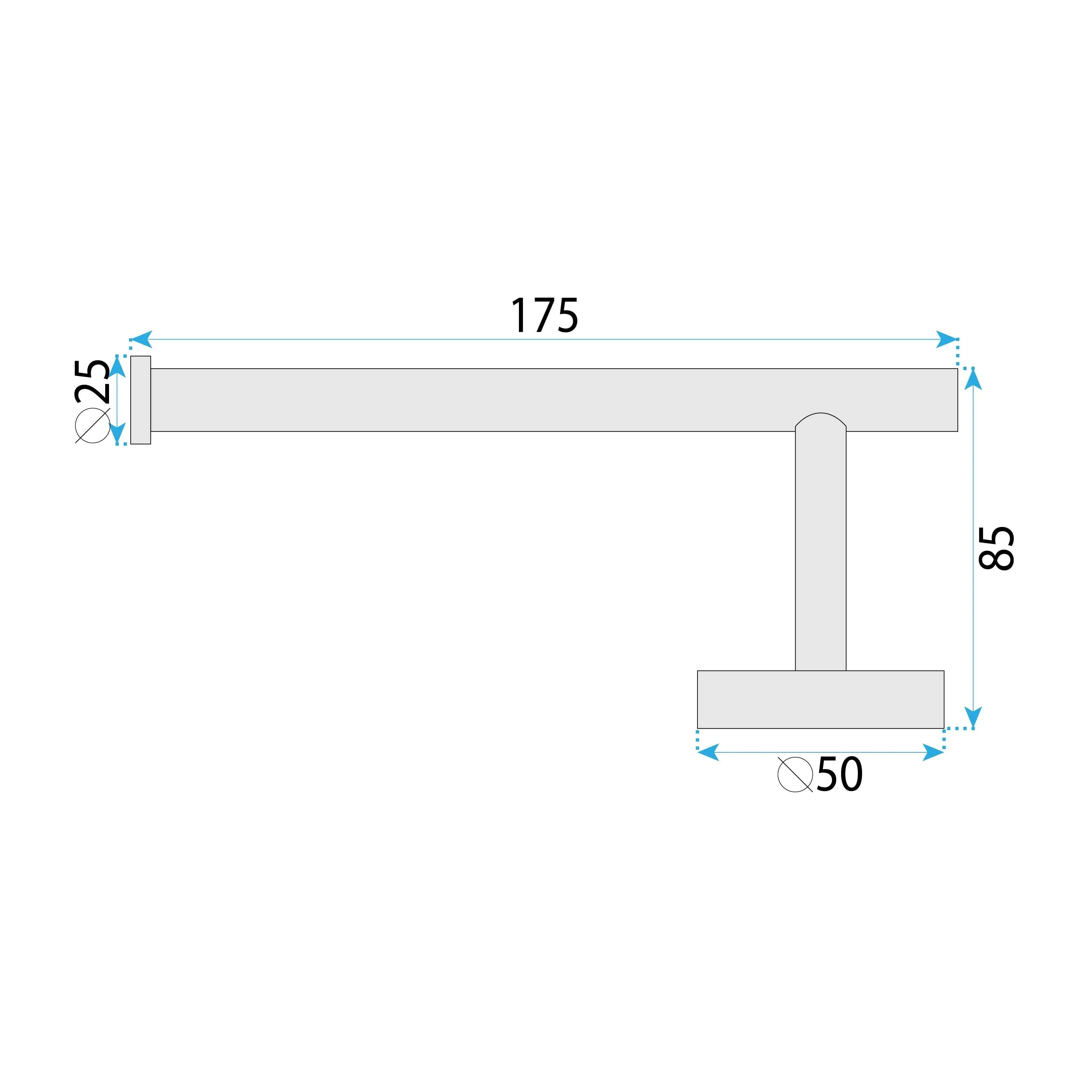 Falra Szerelhető Wc Papír Tartó 6611 Modern Titan 8