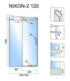 Zuhanyajtó Rea Nixon-2 120 Bal 8