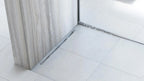 Lejtéskialakító Szegély Épített Zuhanyhoz 120cm Brush Nickel Bal 8