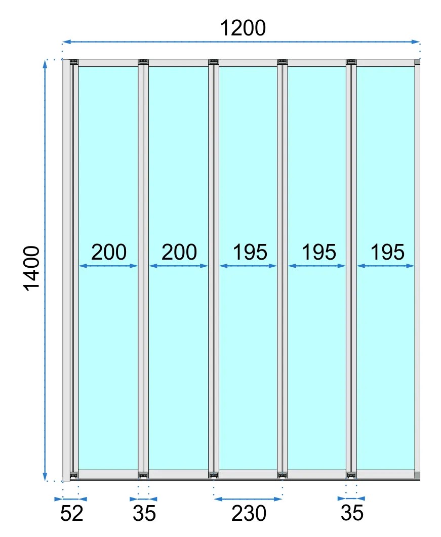 Fürdőkádparaván Rea Idea 120 Cm 8