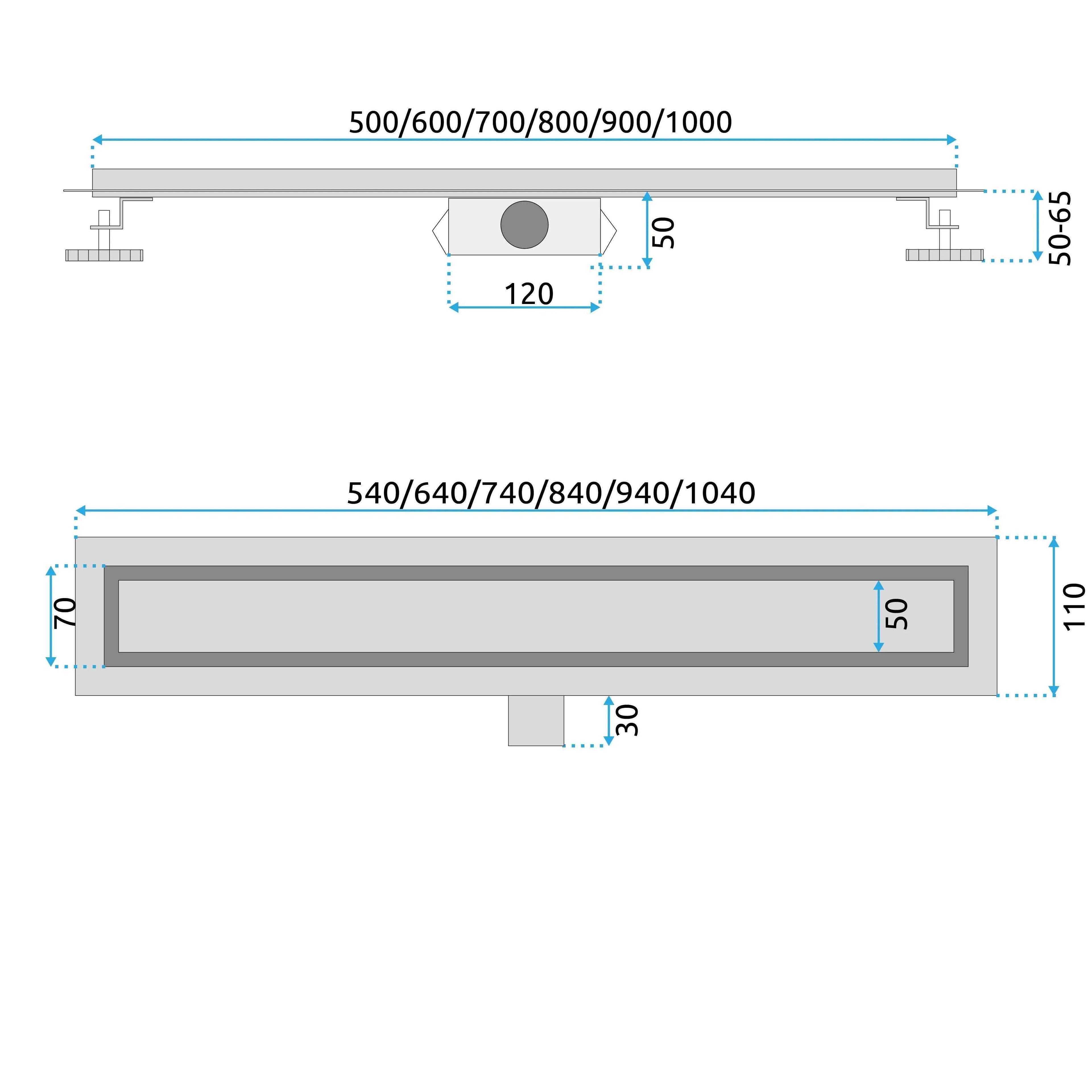 Zuhanylefolyó Rea Neox BRUSH NICKEL 80 8