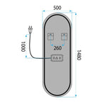 LED Tükör 150x50cm MOL-OV 8