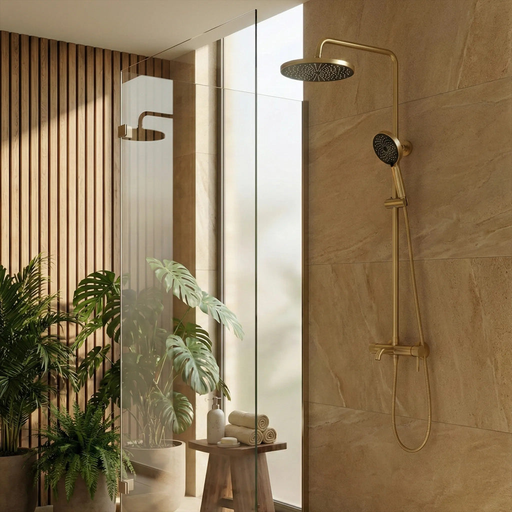 Zuhanyszett Rea Lungo Stripe Brush Gold 8