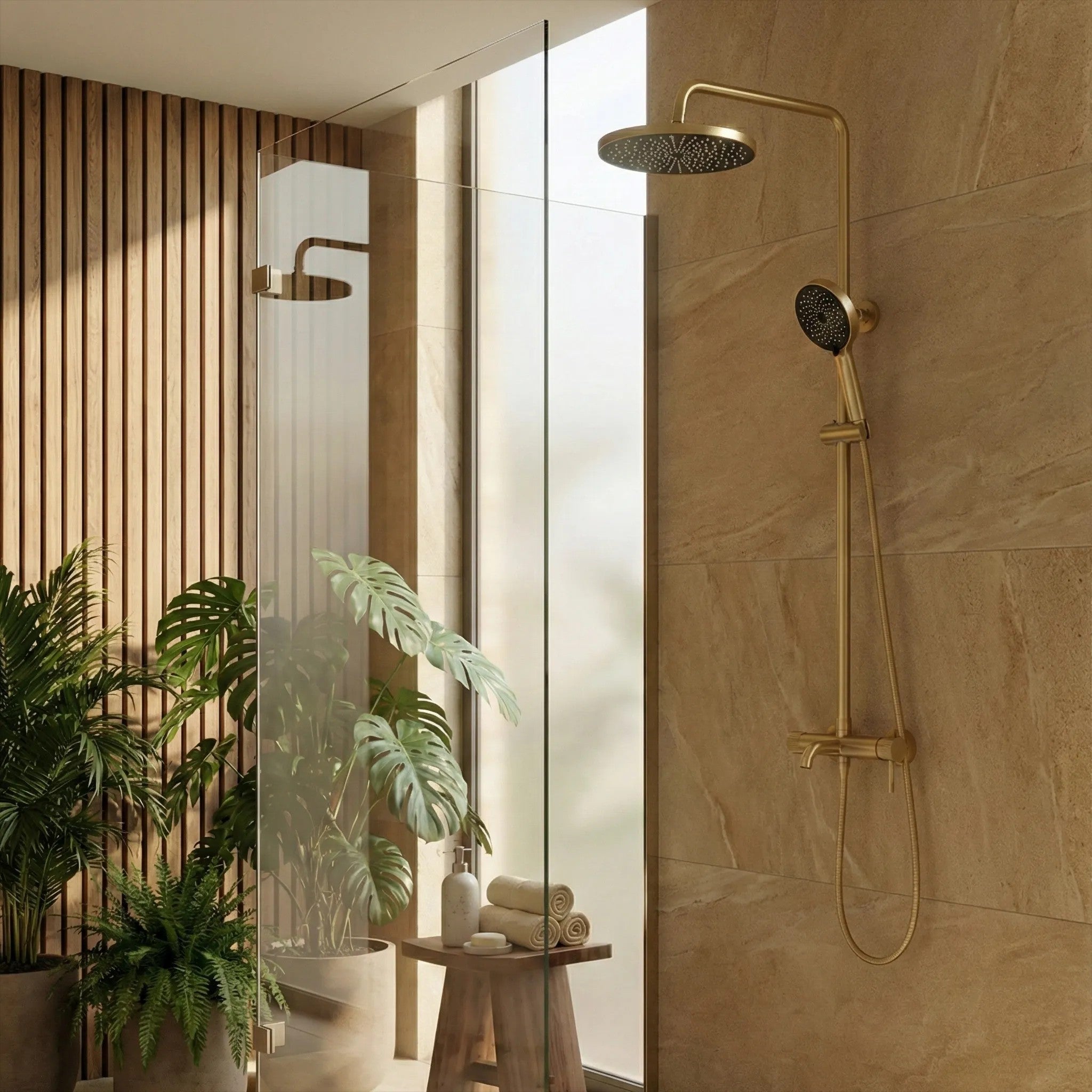 Zuhanyszett Rea Lungo Stripe Brush Gold 8
