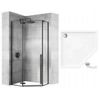 Zuhanykabin Rea DIAMOND Black MAT 90x90 Zuhanytálca Nélkül 8