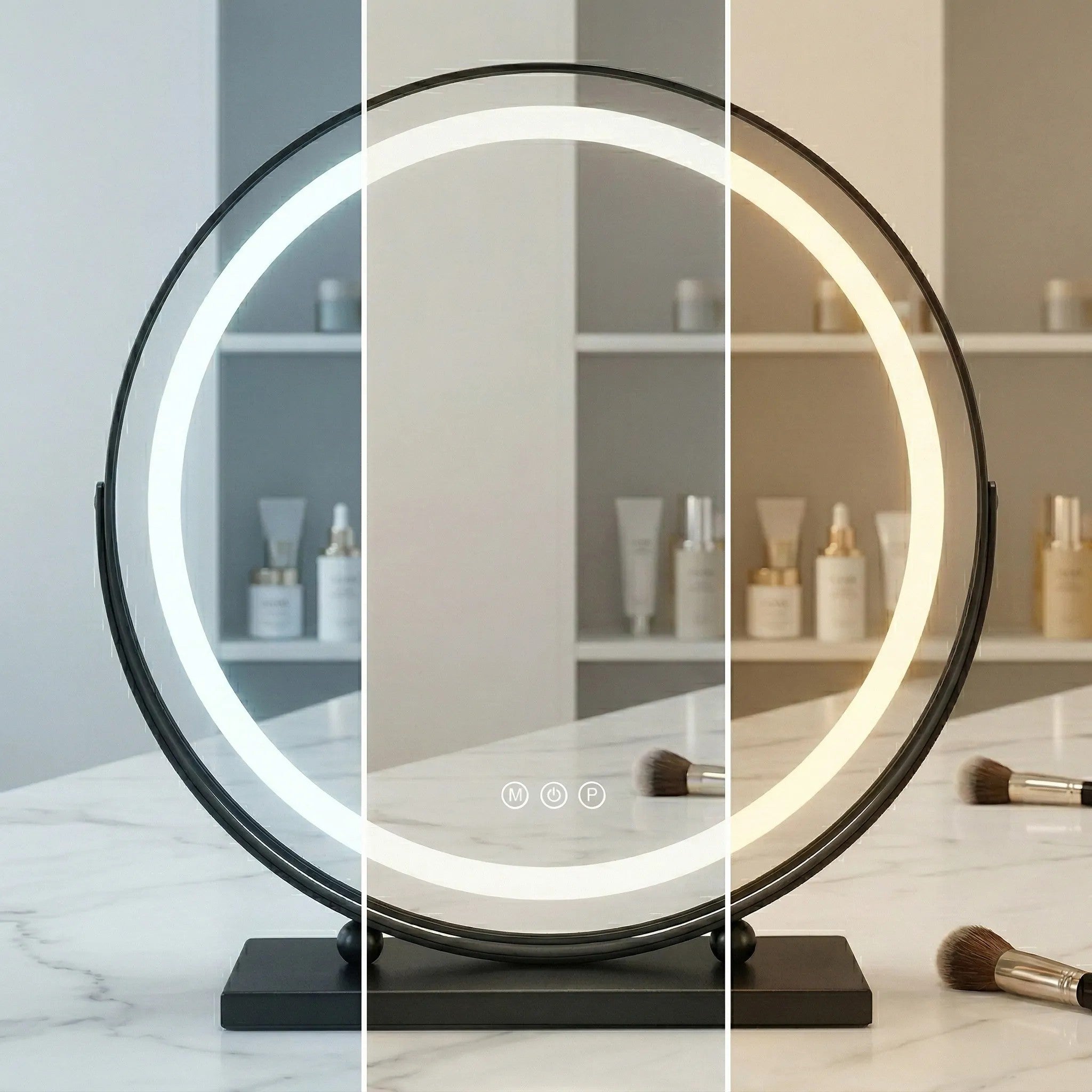 LED Tükör MAKE-UP Black 50 Cm 8