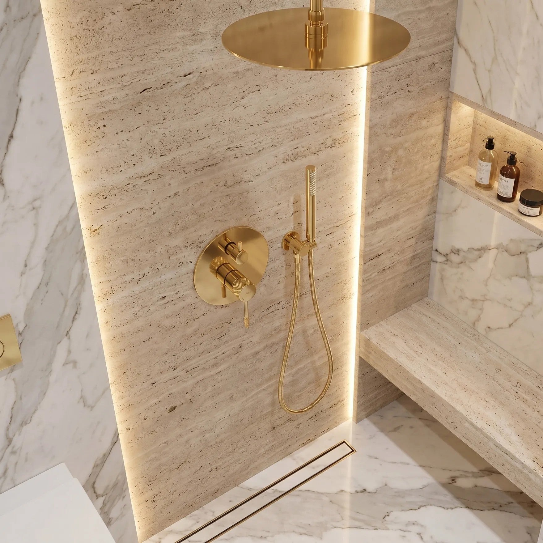 Zuhanyszett Rejtett Rea Venti Gold + Box 8
