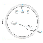 LED Tükör 60cm YH-3562 8